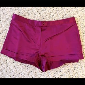 Victoria’s Secret Medium Magenta Satin Shorts